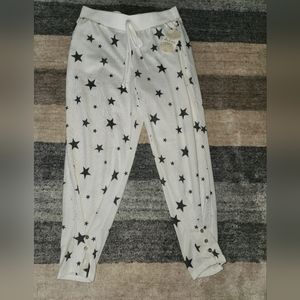 Altar'd State Lounge Pant, Small, White w/Blue Stars